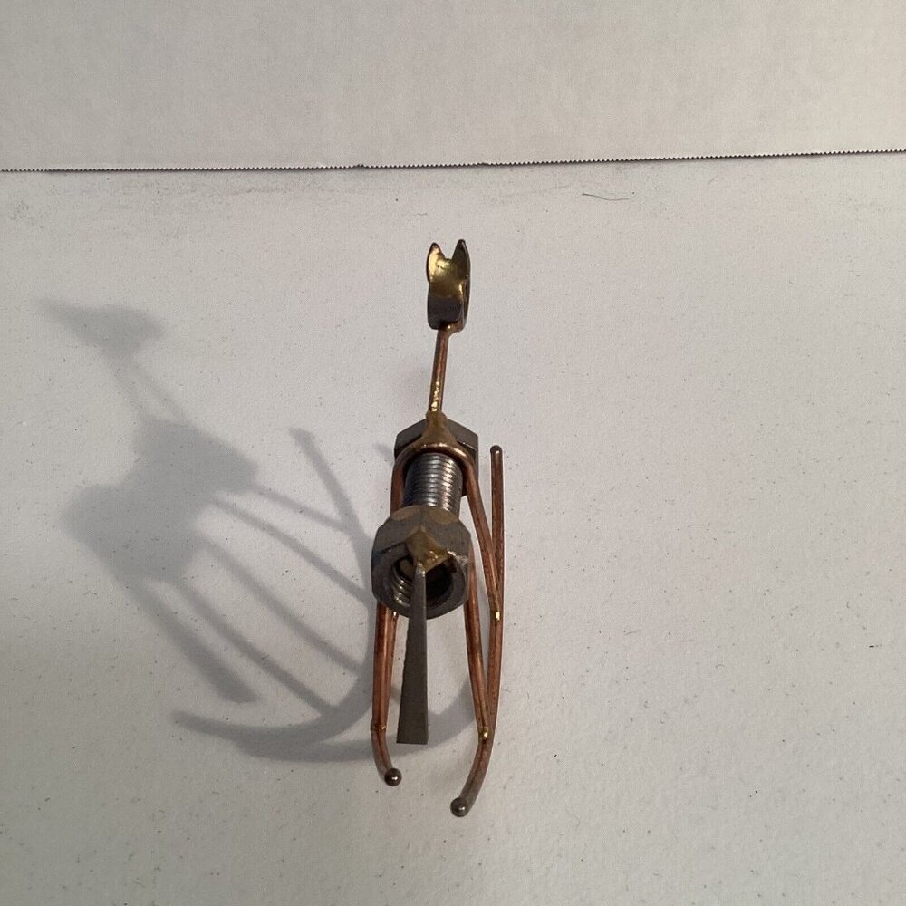 Rocking Horse Handmade Art Metal Figurine - Nut And Bolt - Small 3.5” - Picture 4 of 5